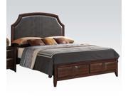 1PerfectChoice Lancaster Espresso Brown PU Eastern King Bed