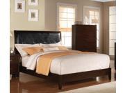 1PerfectChoice Tyler Cappuccino And Black PU Eastern King Bed