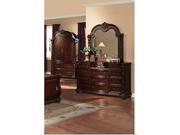 1PerfectChoice Anondale Cherry Marble Top 11 Drawer Dresser And Mirror