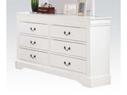 1PerfectChoice Louis Philippe White 6 Drawer Dresser