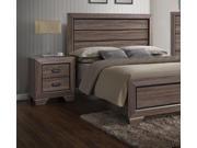 1PerfectChoice Lyndon Weathered Gray Grain 2 Drawer Night Stand
