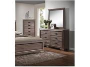1PerfectChoice Lyndon Weathered Gray Grain 6 Drawer Dresser And Mirror