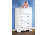 1PerfectChoice Girls Flora White Chest With 6 Drawers