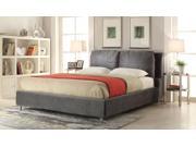 1PerfectChoice Bywilde Dark Olive Gray Fabric Eastern King Bed