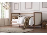 1PerfectChoice Charlton Salvage Oak Cream Linen Twin Daybed