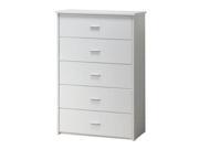 1PerfectChoice Bungalow Youth White 5 Drawer Chest