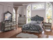 1PerfectChoice Chantelle Antique Platinum Queen Sleigh Bed