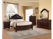 1PerfectChoice Gwyneth Traditional Cherry Queen Poster Bed