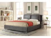 1PerfectChoice Bywilde Dark Olive Gray Fabric Queen Bed