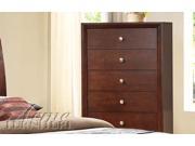 1PerfectChoice Ilana Brown Cherry 5 Drawer Chest