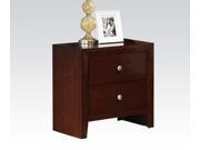 1PerfectChoice Ilana Brown Cherry 2 Drawer Night Stand