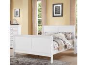1PerfectChoice Louis Philippe White Eastern King Sleigh Bed