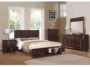 1PerfectChoice Travell Contemporary Walnut 6 Drawer Dresser With Mirror