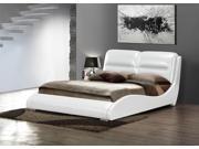 1PerfectChoice Romney White Bycast PU Leather King Platform Bed