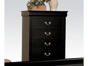 1PerfectChoice Louis Philippe Black 5 Drawer Chest