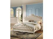1PerfectChoice Chantelle Rose Gold PU Pearl White Eastern King Bed