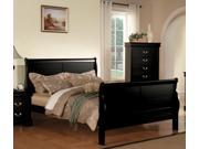 1PerfectChoice Louis Philippe Black Cal King Sleigh Bed