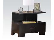 1PerfectChoice London Black One Drawer Night Stand