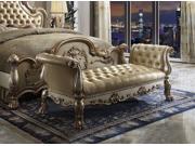 1PerfectChoice Dresden Gold Patina Bone Leather Bench