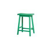 1PerfectChoice Gaucho Set Of 2 Kitchen 24 H Counter Height Bar Saddle Stools Wood Antique Green