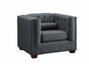 1PerfectChoice Cairns Modern Tufted Back Charcoal Microvelvet Type 1 Seater Chair