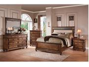 1PerfectChoice Arielle 4PCS Oak Wood King Panel Bedroom Set