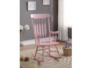1PerfectChoice Accent Living Room Transitional Wooden Rocking Chair Arrow Back Pink