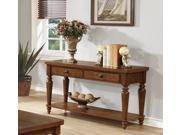 1PerfectChoice Traditional Rustic Brown Wood Sofa Table