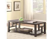 1PerfectChoice Transitional Cappuccino Wood Coffee Table