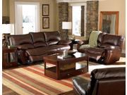 1PerfectChoice 2 Pieces Clifford Dark Brown Sofa And Loveseat