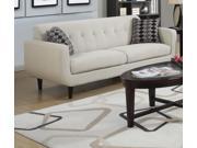 1PerfectChoice Stansall Ivory Linen Like Sofa Couch And 2 Pillows