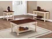 1PerfectChoice Dark Brown Antique White Coffee Table