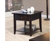 1PerfectChoice Cappuccino Whitehall End Table With Shelf Drawer