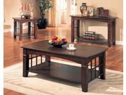 1PerfectChoice 3 Pieces Cherry Abernathy Rectangular Coffee Table Set