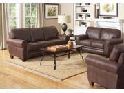 1PerfectChoice 2 Pieces Bentley Brown Family Room Sofa And Loveseat