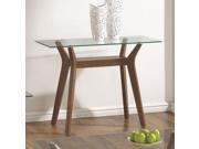 1PerfectChoice Nutmeg Wood Sofa Table With Glass Top
