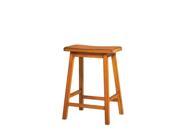 1PerfectChoice Gaucho Set Of 2 Kitchen 24 H Counter Height Bar Saddle Stools Wood Antique Oak