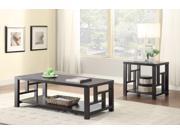 1PerfectChoice Transitional 3Pcs Cappuccino Wood Coffee Table Set