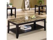 1PerfectChoice 3 Pieces Marble Look Top Coffee Table Set