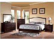 1PerfectChoice Raleigh 4PCS Cherry And Cream PU Queen Bedroom Set