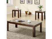 1PerfectChoice 3 Pieces Marble Top Coffee Table Set
