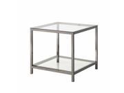1PerfectChoice Black Nickel End Table With Shelf