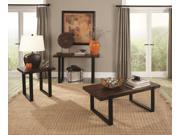 1PerfectChoice 3 Pieces Brown Black Coffee Table Set