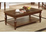 1PerfectChoice Traditional Rustic Brown Wood Coffee Table