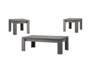 1PerfectChoice 3 Piece Dark Grey Weathered Coffee Table Set