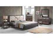 1PerfectChoice Adrianna 4pc Walnut Eastern King Bedroom Set With Baskets