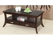 1PerfectChoice Espresso Flared Leg Coffee Table With Drawer