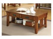 1PerfectChoice Oak Occasional Group 2 Drawer Coffee Table