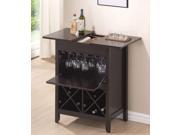 1PerfectChoice Leo Wenge Wine Rack Wine Bar Cabinet