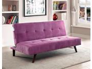 1PerfectChoice Oriana Sofa Bed Futon Tufted Seating Adjustable Sleeper Comfort Flannelette Purple